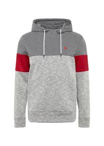 Jack & Jones JACK & JONES, Herren Sweatshirt 'JCOMART SWEAT HOOD', Grau / Rot