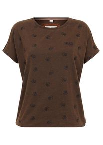 Naketano, Damen Shortsleeve, Braunmeliert / Schwarz