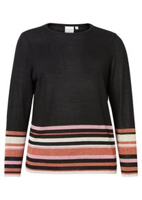 JUNAROSE, Damen Pullover, Koralle / Rosa / Schwarz / Wei&szlig;