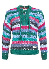Khujo, Damen Pullover 'ANTHELIA', Blau / Hellblau / Smaragd / Dunkelpink