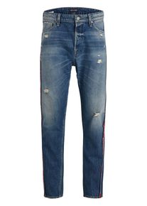 Jack & Jones JACK & JONES, Herren Jeans, Blue Denim / Rot / Weiß