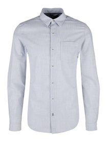 s.Oliver RED LABEL, Herren Hemd, Taubenblau / Grau / Weiß