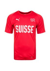 Puma, Herren Schweiz Trainingsshirt WM 2018 , Rot / Wei&szlig;