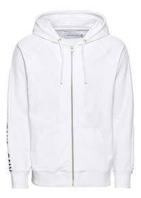 Calvin Klein Jeans, Herren Sweatjacke 'INSTIT SIDE STRIPE ZIP UP', Schwarz / Wei&szlig;