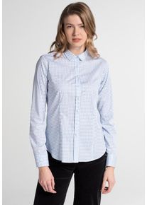 Eterna, Damen Bluse, Hellblau / Weiß
