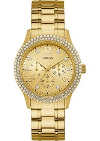 Guess, Damen Multifunktionsuhr 'BEDAZZLE', Gold