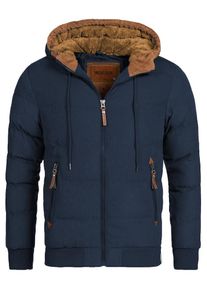 INDICODE JEANS, Herren Bomberjacke 'Adeline', Navy / Braun