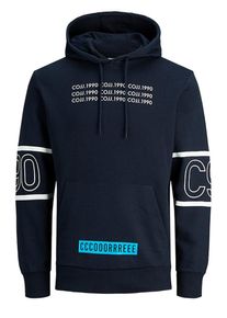 Jack & Jones JACK & JONES, Herren Sweatshirt, Nachtblau / Neonblau / Weiß