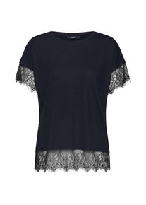 Only, Damen Shirt 'onlMOSTER S/S LACE DETAIL JRS', Schwarz