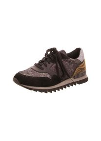 Tamaris, Damen Schn&uuml;rschuhe, Cognac / Schwarz / Silber