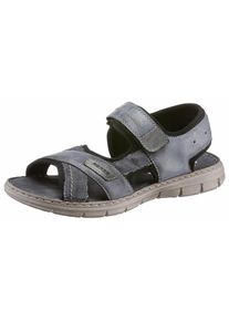 Rieker, Herren Sandale, Taubenblau / Taupe / Schwarz