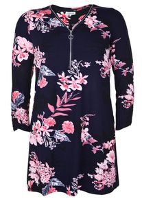 Zhenzi, Damen Tunika 'Barbara', Navy / Grau / Rosa