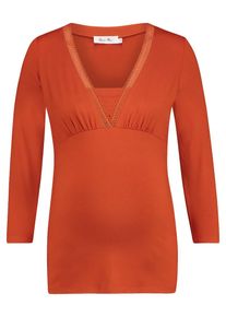 Queen mum, Damen Top, Dunkelorange