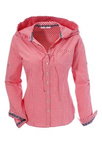 Country Line, Damen Trachtenbluse, Rot / Wei&szlig;