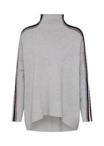 Tommy Hilfiger, Damen Pullover 'TARAH MOCK', Hellgrau / Mischfarben