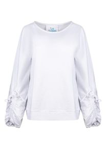 gwynedds, Damen Sweatshirt 'Gina the Sweat', Helllila / Wei&szlig;