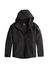 Hollister, Herren Jacke 'SUMMERWEIGHT SOFTSHELL', Schwarz