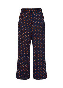 Vila, Damen Hose, Navy / Orange