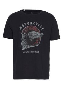Replay, Herren T-Shirt, Rot / Schwarz / Weiß