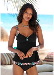 Lascana, Damen Tankini, T&uuml;rkis / Braun / Pink / Schwarz / Wei&szlig;