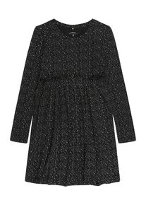 name it, Mädchen Kleider 'NKFRIMA LS DRESS', Schwarz / Weiß