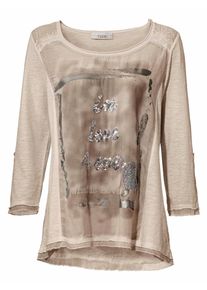 Heine, Damen Druckshirt, Taupe