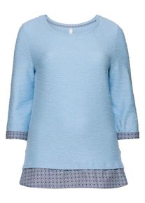sheego Casual, Damen Sweatshirt, Pastellblau / Mischfarben