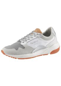 Pepe Jeans, Damen Sneaker 'Foster Maya', Grau / Silber / Wei&szlig;
