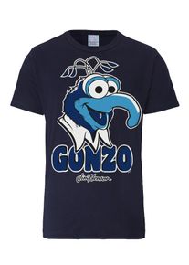 logoshirt, Herren T-Shirt "Gonzo", Blau / Nachtblau / Himmelblau