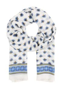 Esprit, Damen Schal 'IndianFlower', Blau / Weiß