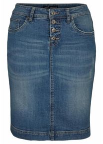 Arizona, Damen Jeansrock mit Knopfleiste, Blue Denim