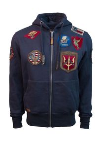 Top Gun, Herren Sweatjacke 'TGD1707', Navy / Braun / Rot