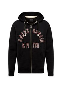 Abercrombie & Fitch Abercrombie & Fitch, Herren Sweatjacke 'SHIELD APPLIQUE', Schwarz