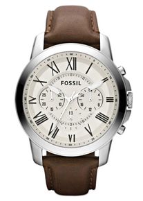 Fossil, Herren Chronograph, "GRANT, FS4735", Braun / Silber