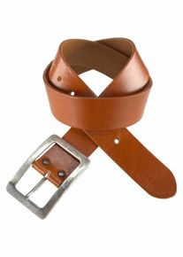 Tom Tailor, Damen Lederg&uuml;rtel 'Fullgrain', Cognac