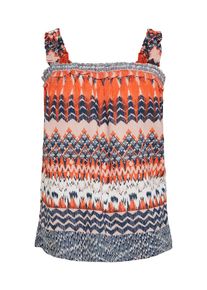 Vila, Damen Top 'VISANDRO DAIMA', Dunkelorange / Schwarz