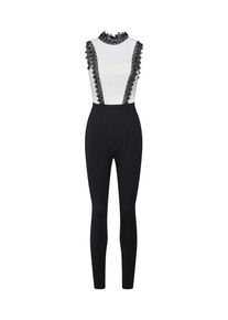 Wal G., Damen Jumpsuit 'Overall', Schwarz / Weiß