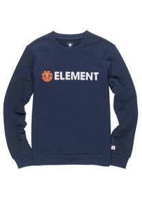 Element, Herren Sweatshirt 'Blazin Crew', Nachtblau / Orange / Wei&szlig;