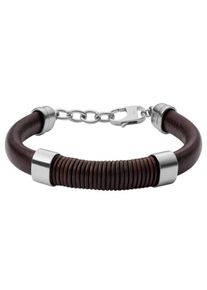Fossil, Damen Armband 'Vintage Casual, JF03106040', Braun / Silber