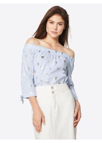 Marc O'Polo Marc O'Polo DENIM, Damen Bluse, Hellblau / Gold / Weiß