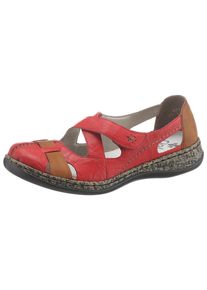 Rieker, Damen Klettschuh, Cognac / Rot