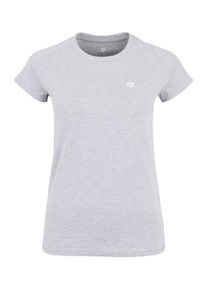 MOROTAI, Damen Sport-Shirt 'PREMIUM', Hellgrau / Wei&szlig;