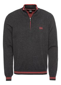 BOSS, Herren Sweatjacke 'Zimex_W18', Dunkelgrau / Melone