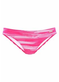 Sunseeker, Damen Bikini-Hose 'Physical', Pink / Weiß