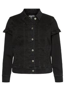JUNAROSE, Damen Jacke Jeans, Schwarz