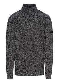Esprit, Herren Pullover 'moulinè rollnk', Schwarz