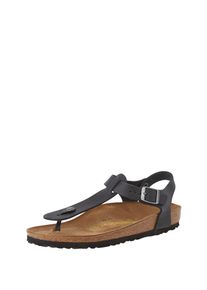 Birkenstock, Damen Zehentrennersandale aus Leder 'Kairo', schmal, Schwarz