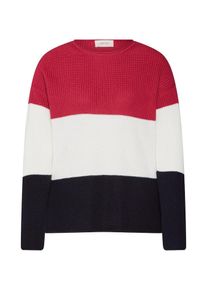 Cartoon, Damen Pullover, Dunkelblau / Eosin / Weiß
