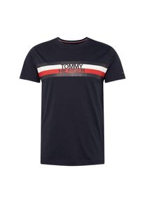 Tommy Hilfiger, Herren Shirt, Nachtblau / Rot / Weiß