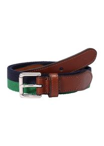 Polo Ralph Lauren, Herren G&uuml;rtel '34MM BRAID FABRIC STRTCH BLT', Navy / Braun / Gr&uuml;n